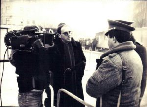 Grenzübergang Bornholmer Straße November 1989 mit Kontrast