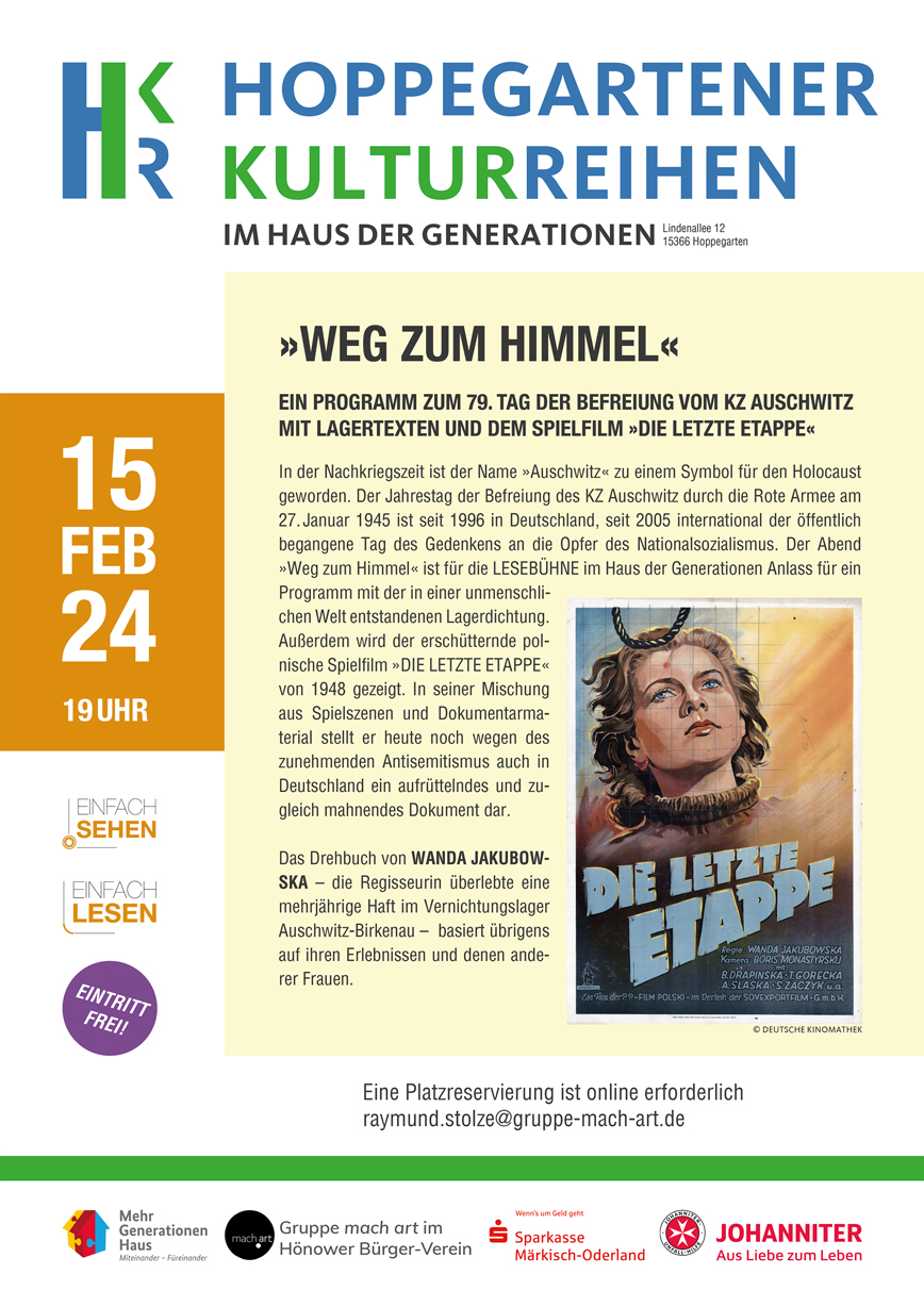 Plakat zur Veranstaltung »Weg zum Himmel«
