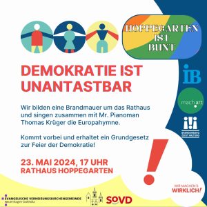 Plakat zur Veranstaltung von Hoppegarten ist bunt