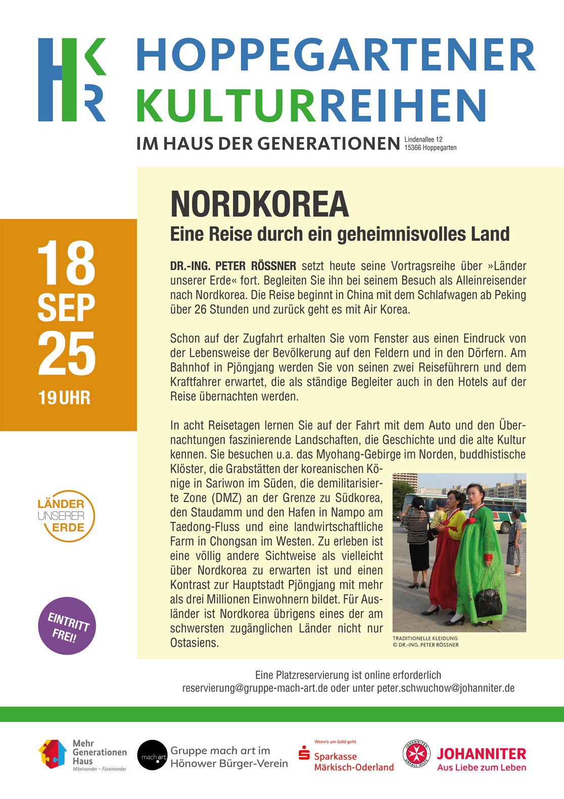 Plakat zur Veranstaltung Länder der Erde Nordkorea