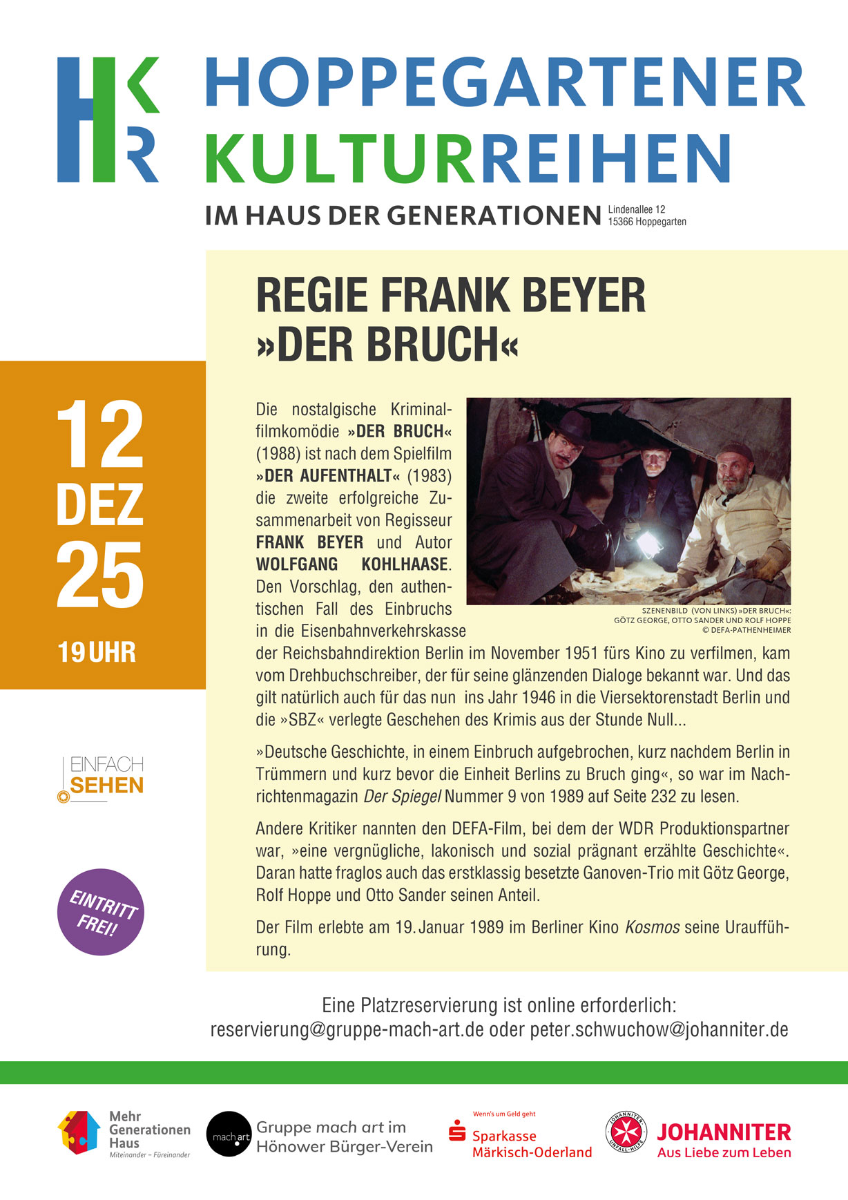 Plakat zur Veranstaltung Der Bruch