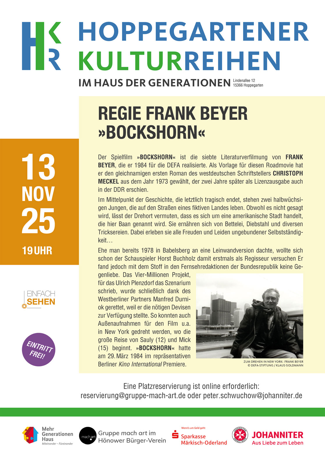 Plakat zur Veranstaltung Bockshorn Plakat zur Veranstaltung Bockshorn