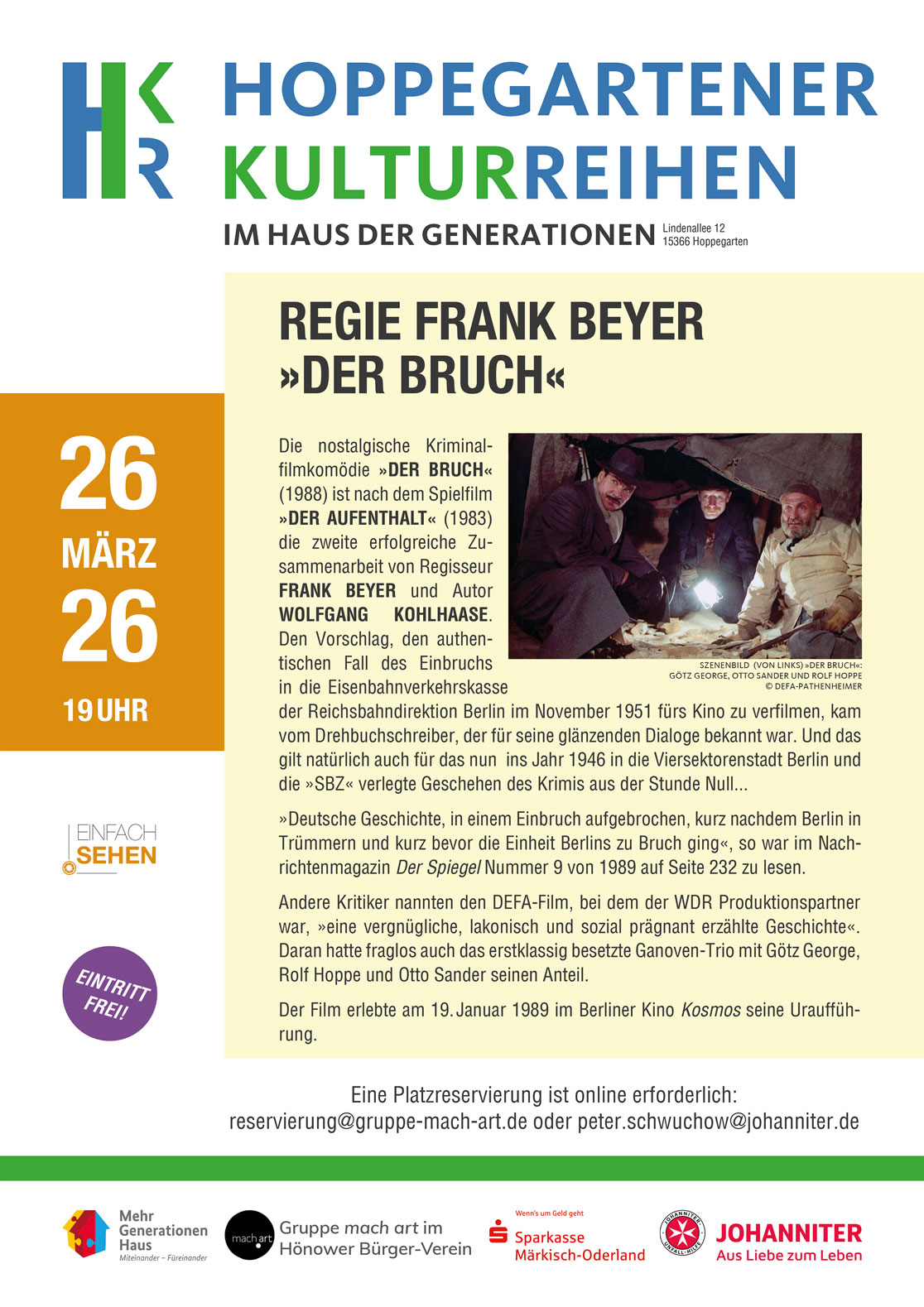 Plakat zur Veranstaltung Der Bruch Plakat zur Veranstaltung Der Bruch