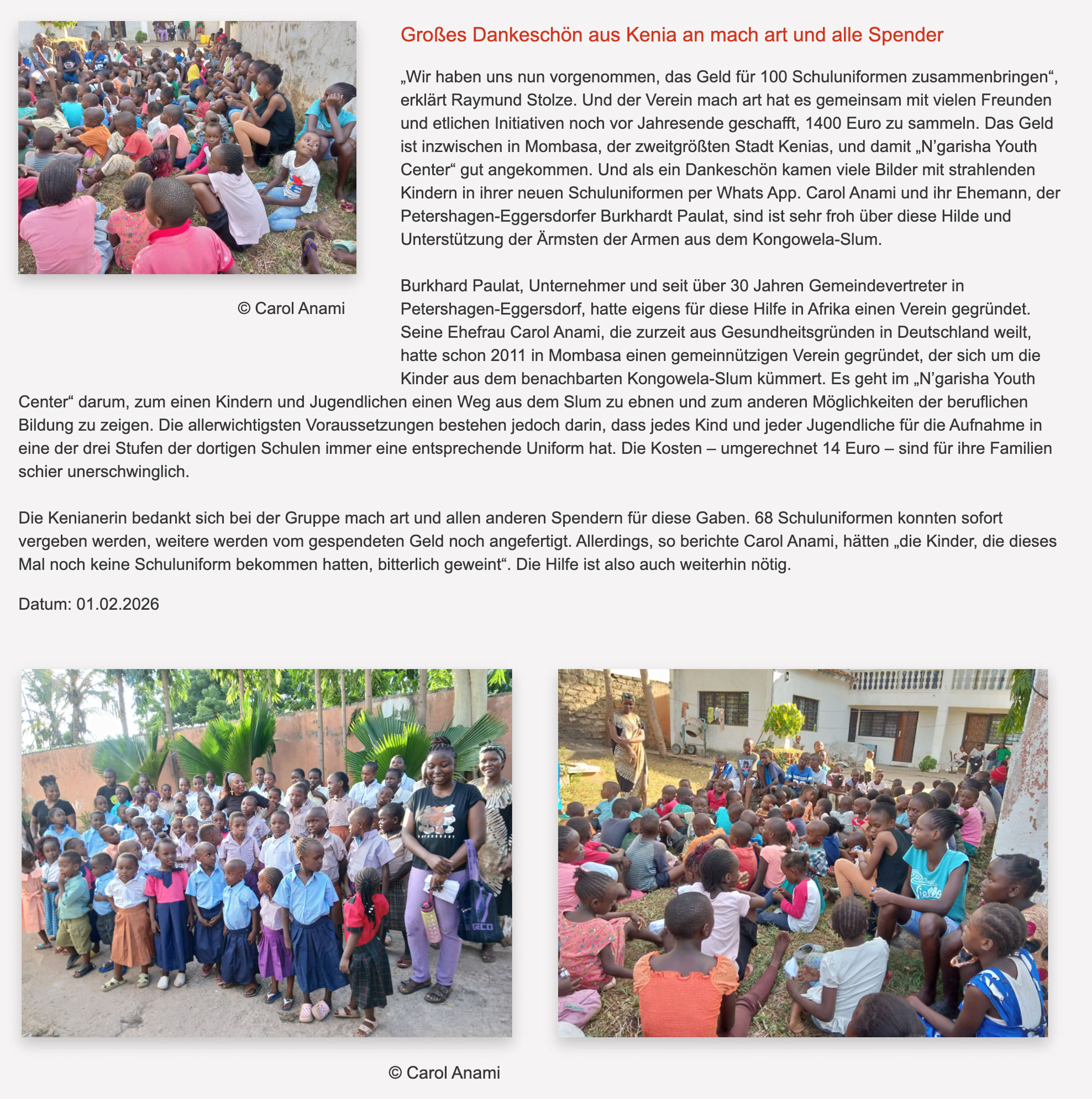 MOL-Nachrichten 01.02.2026