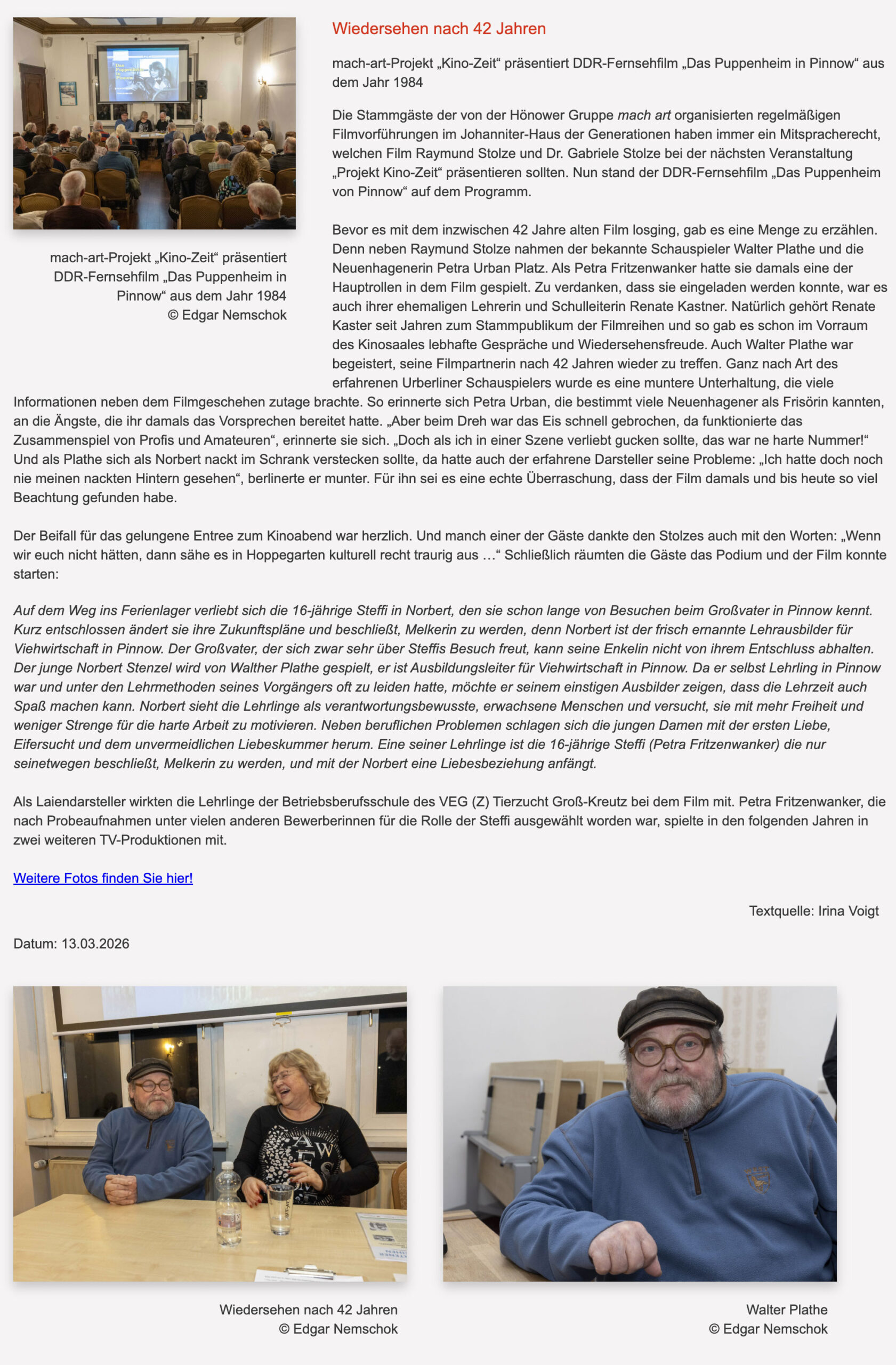 MOL-Nachrichten 13.03.2026