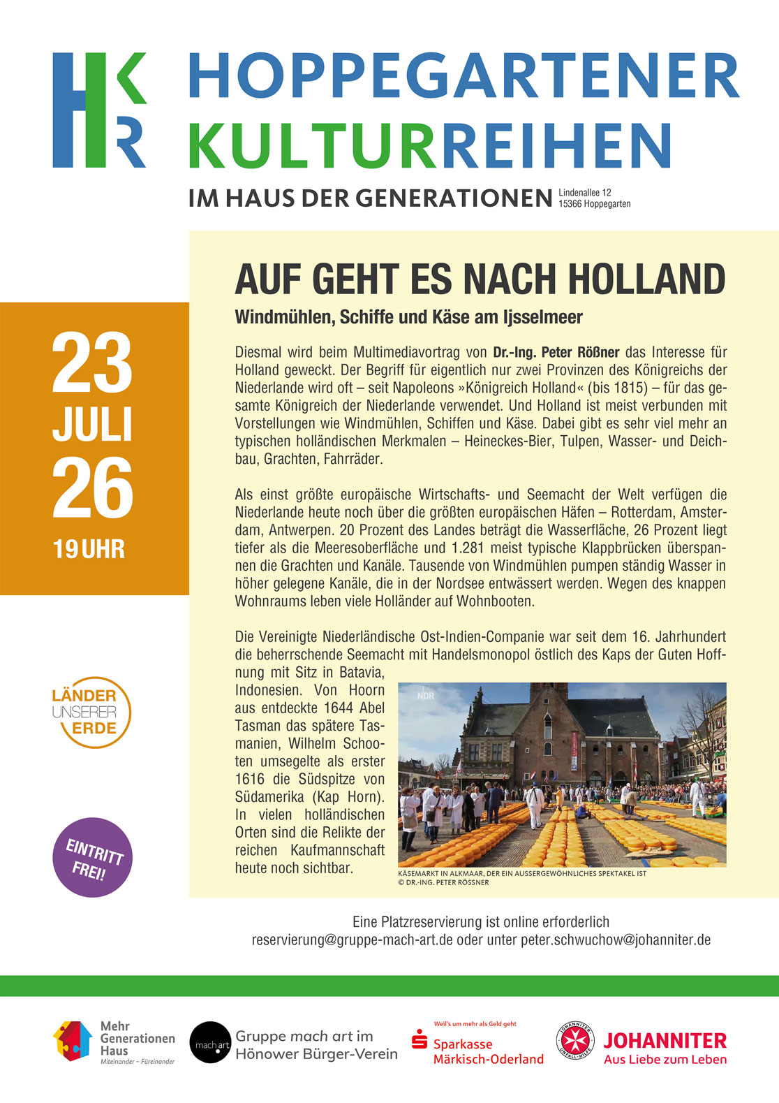 Plakat zur Veranstaltung Holland