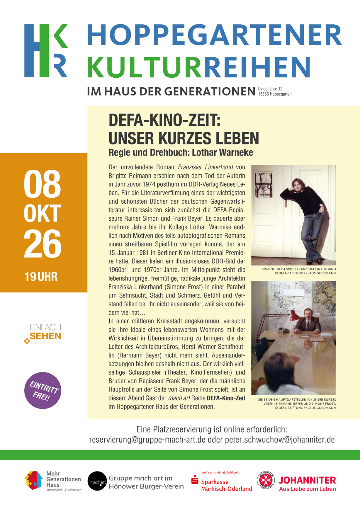 Einfach sehen! Unser kurzes Leben Plakat Einfach sehen! Unser kurzes Leben Plakat