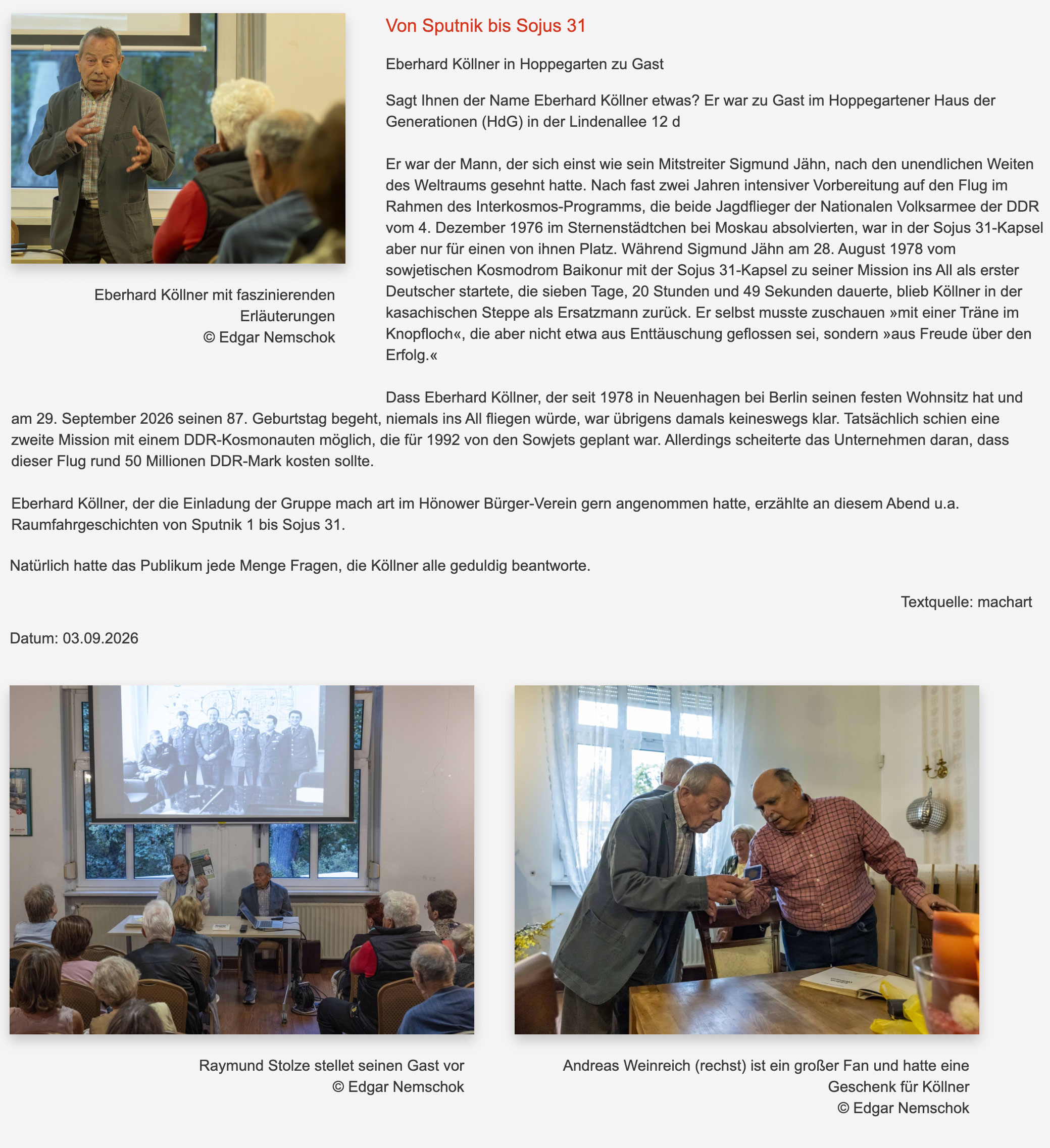MOL-Nachrichten 03.09.2026
